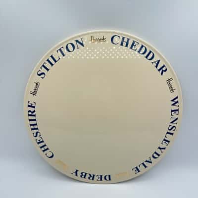 Harrods Knight Bridge London Porcelain Cheese Serving Platter