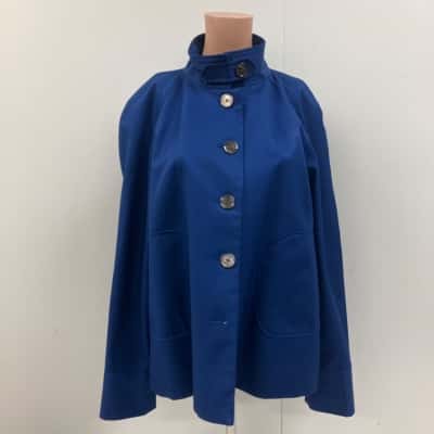 David Lawrence Womens  Size 16 Swing Coat Blue 