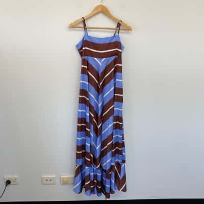 YH & Co Blueberry Chocolate Elide Maxi Dress  Size 10 