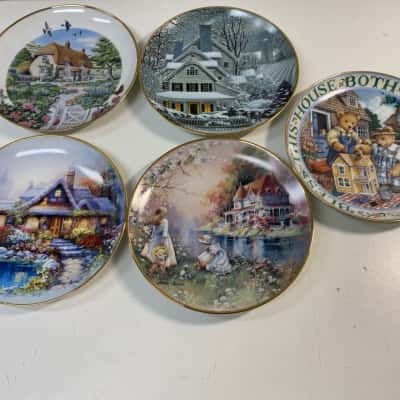 Franklin mint 5 plates Display plates Bone China 