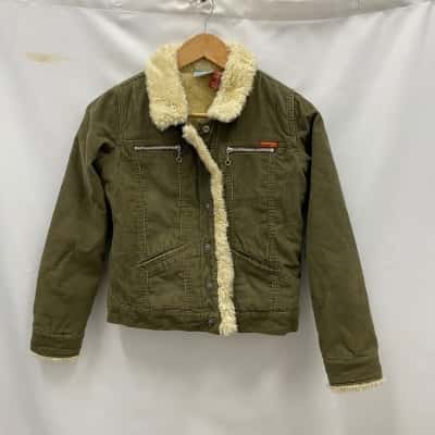 Roxy Girl Jean Kids Size L Winter Jackets Khaki 