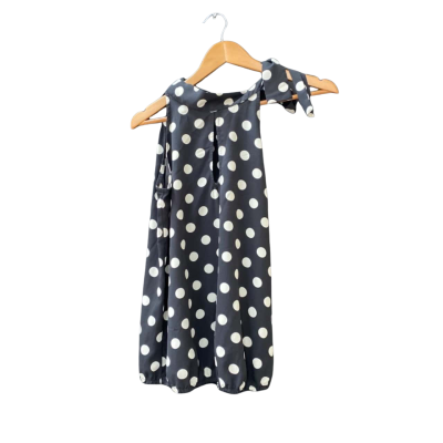 Morgan Detoi Size 36 Sleeveless Top Black/Multicoloured/Polka Dot/White 