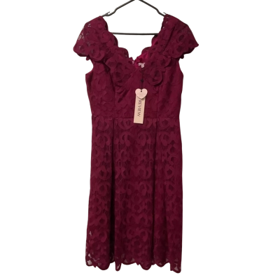 Womens Review Size 12 Sleeveless Dress  Maroon 