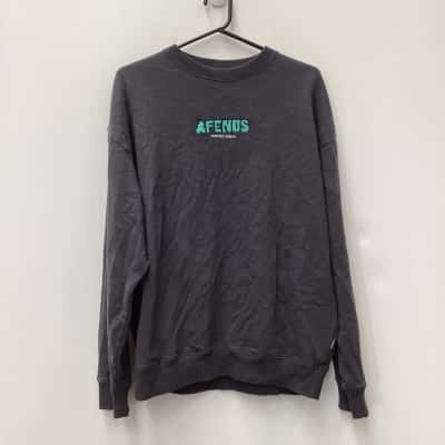 Afends Choose World, Choose Life Sweatshirt Slate - Size M