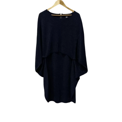 Taking Shape Womens  Size S Poncho Navy Blue / Silver 