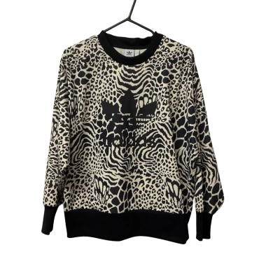 Adidas Womens  Size 10  Animal print / Black / Cream  Sweatshirt