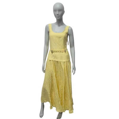 Acler Womens  Size 8 Maxi Dress / Sleeveless Dress  Yellow 