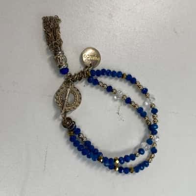 Mimco Blue Beaded Bracelet 