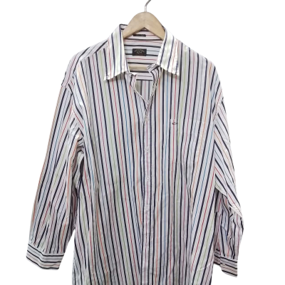 Paul & Shark Mens  Size 12 Long Sleeve Shirt Multicoloured / White 
