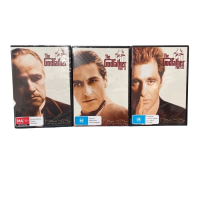 The Godfather Trilogy DVDs. New