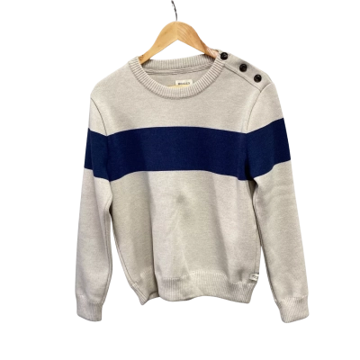 Hoalen Womens  Size 44 Crew Neck Jumper Brown / Navy Blue 