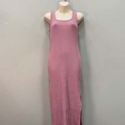 Country Road Womens  Size XS Ribbed stretch Dress Dusty Pink  