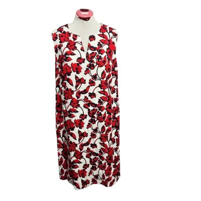 David Lawrence Womens  Size 14 Shift Dress Floral / Red / White 