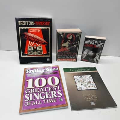 Led Zeppelin Book & Sheet Music Lot Mothership Guitar Tab Biographies Rolling Stone