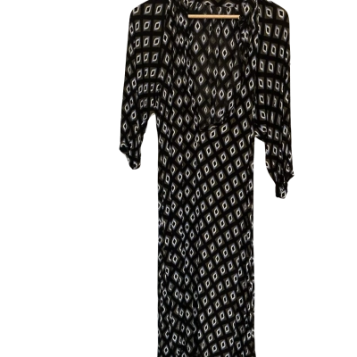  Womens  Size M Long Sleeve Dress Black  / Blue / Green / Pattern / White 