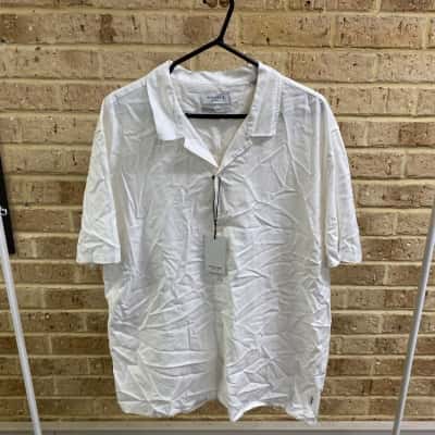 Industrie Mens THE PEREZ S/S SHIRT OFF WHITE Size XXL 