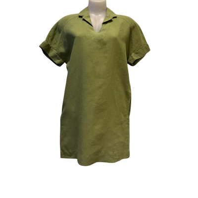 Country Road.  Organic Linen Shift Dress.  Pear Green   Size 4 