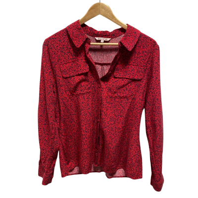 Review Womens Size 12  Red Floral Shirt