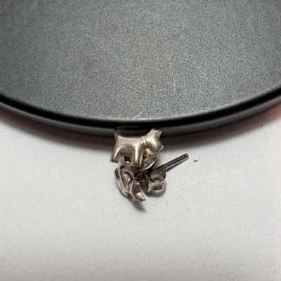 925 Sterling Silver Dog Stud Earrings 