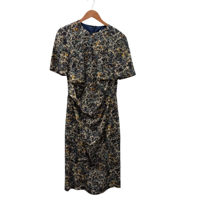 Perri Cutten Womens  Size 14 Maxi Dress Beige / Blue / Yellow 