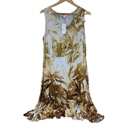 Rockmans Womens Size 12 Casual Dress Beige/Brown 