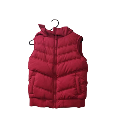 Fat Face Girl's Size 10-11 Puffer Vest in Pink  / Red 