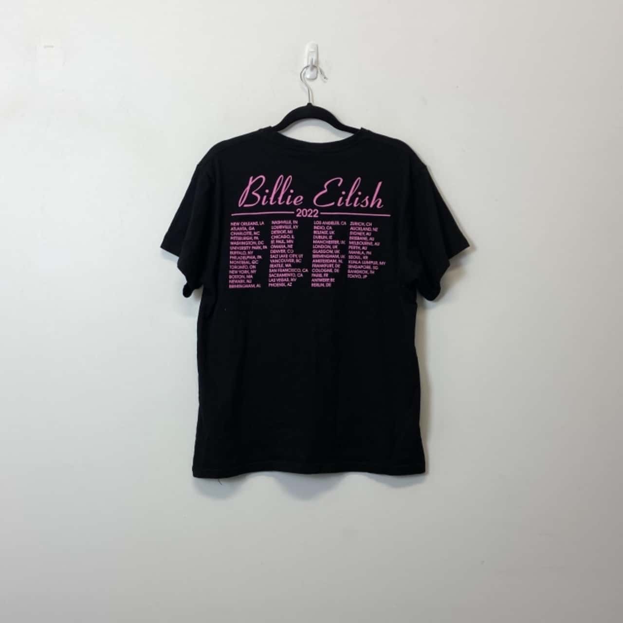 BILLIE EILISH ブラック Tシャツ Sサイズ Billie Eilish T Shirt Illustration New Official Unisex Black