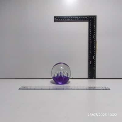 Purple Glass Paperweight 