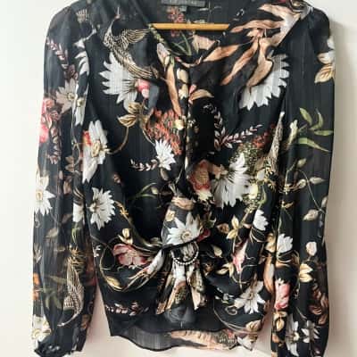 Liz Jordan Women's Size 8 Long Sleeve Top - Floral