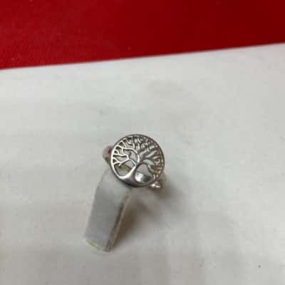  Womens Ring Silver tree of life 925 stamped 