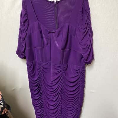 City Chic Womens  Size XL Purple Dress