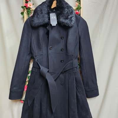 Womens Armani Exchange Black Coat Size XS BNWT