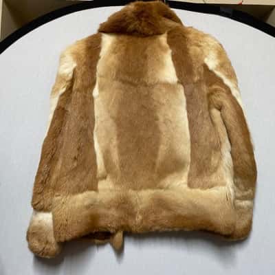  Womens  Size 14 Fur Coat Brown
