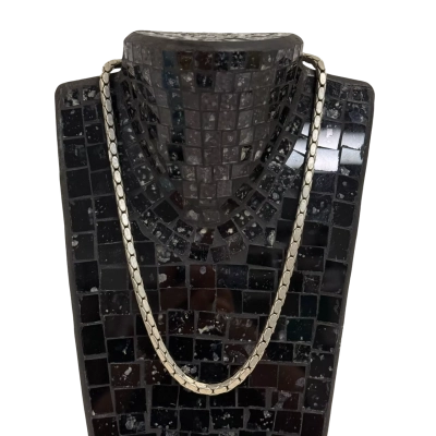 2000s Stainless Steel Braided Chain Necklace