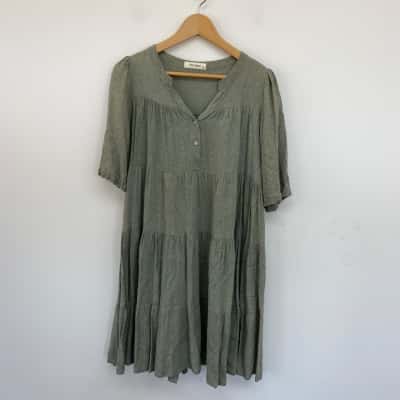 Worthier Green SHort Sleeve Mini Dress  Size M / S
