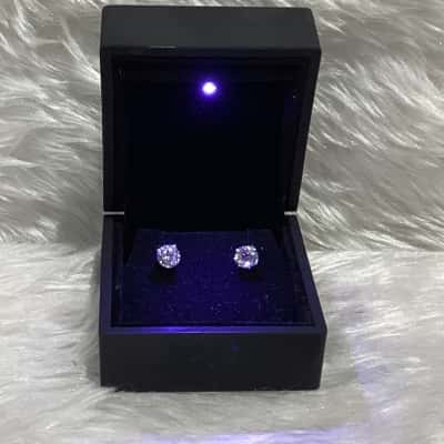  Womens Mimco Solitaire Earrings in Sterling Silver 