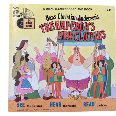 Disneyland Record and Book: The Emperor’s New Clothes 33 1/3 7” Vinyl LP and 24 Page Booklet