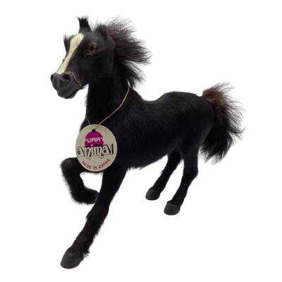 Vintage Furry Animal Horse Shantung Animal By-Products Branch COLLECTABLE 