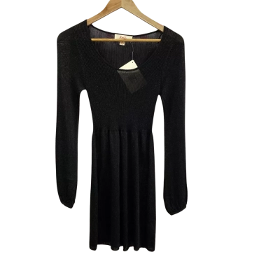 Kenji Womens  Size 8 Long Sleeve Mini Dress Black