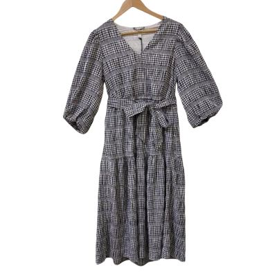 Witchery Womens  Size 10 Maxi Dress Gingham/Black/ White 