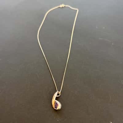 Sterling Silver Amethyst Pendant Necklace on Italian Chain