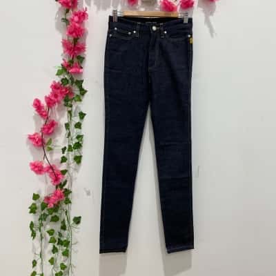 Bettina Liano Womens Skinny Jeans Size 27 Navy Blue 