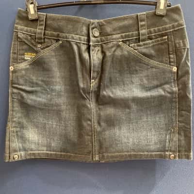 G-Star Raw Womens  Size 32 Denim Skirt Navy Blue 
