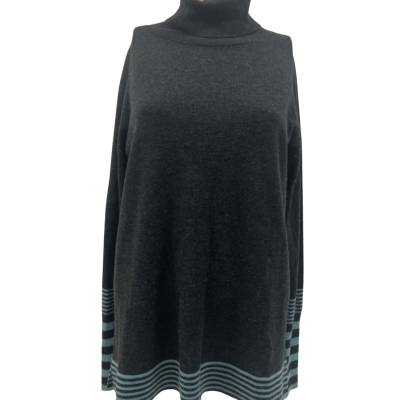 Bridge & Lord Womens  Size S Roll Neck Jumper Green / Grey 