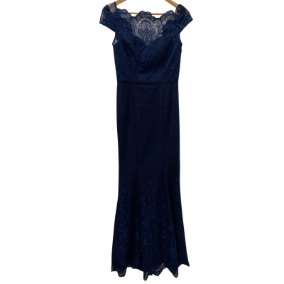 Chi Chi London Womens  Size 8 Formal Dress Navy Blue 