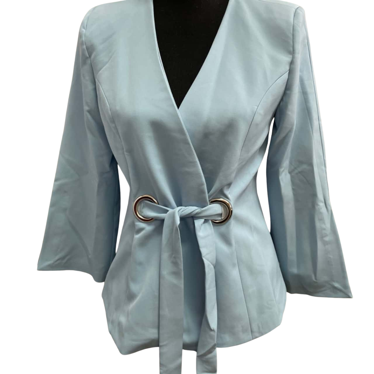 Kaleidoscope Womens Size 40 Open Jacket Light Blue (s)