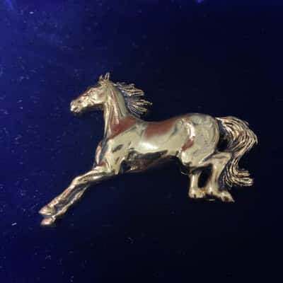 Vintage Signed FORT Horse Brooch 