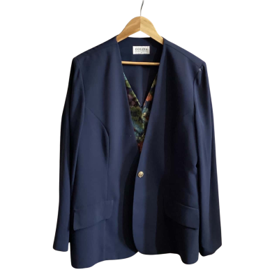 Dolina Womens  Size 18 Blazer Floral / Navy Blue 