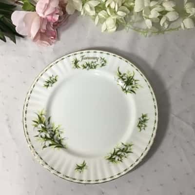 Royal Albert Flower of the Month January Snowdrops Plate
