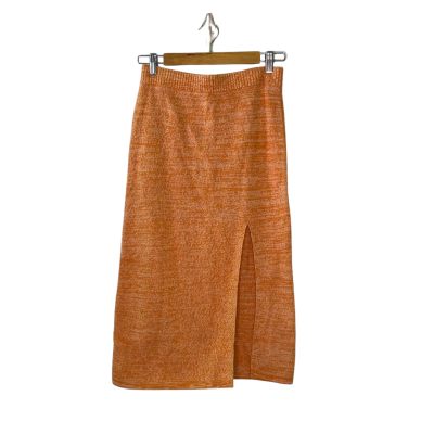 Resort By Arnhem Womens  Size 8 Midi Skirt Orange / White 